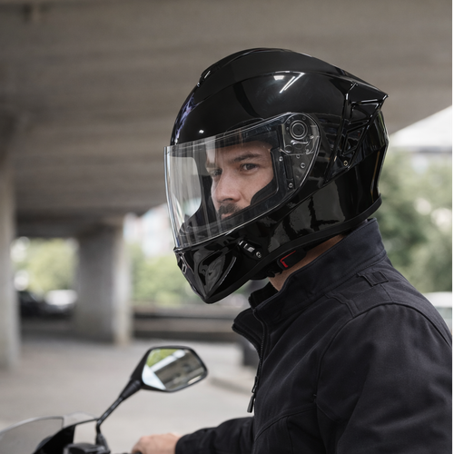 CASCO KRATOZ K50 NEGRO BRILLO 