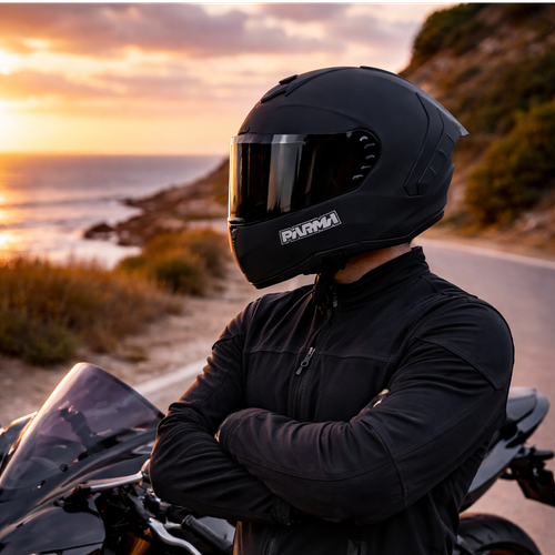 CASCO PARMA NEGRO MATE 
