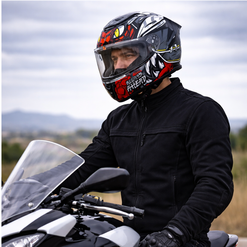 CASCO FF810 DRILOX ROJO NEGRO 