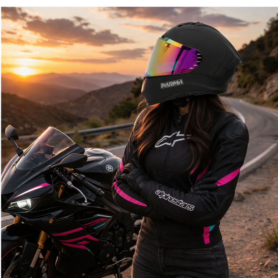 CASCO PARMA NEGRO MATE 