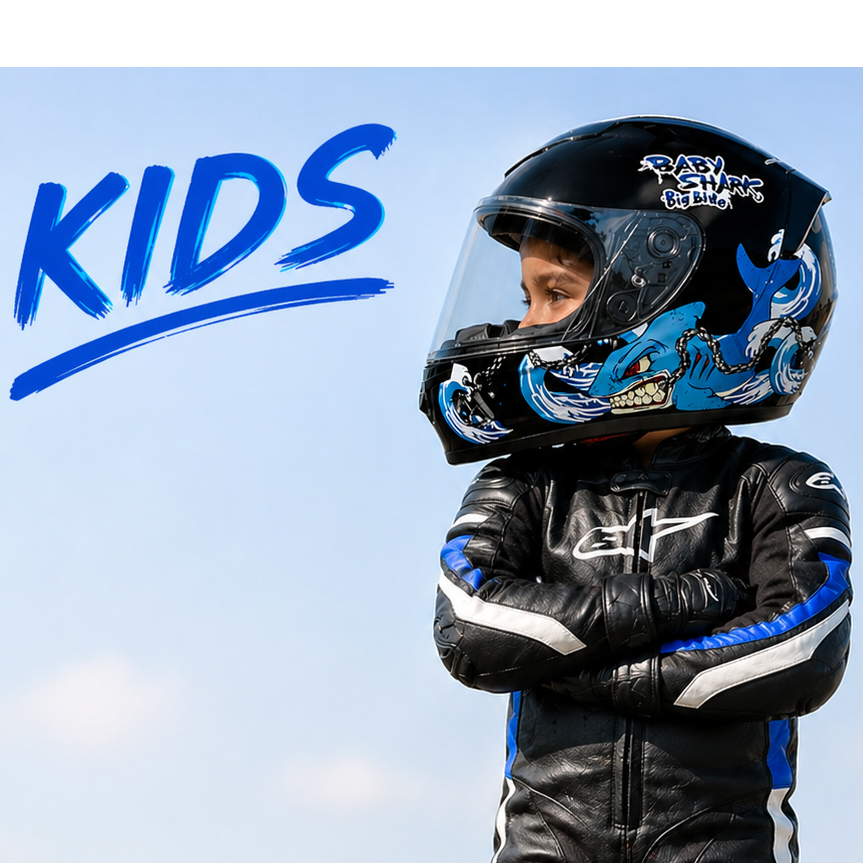 CASCO XKUDO 357 KID SHARKY N/AZUL 