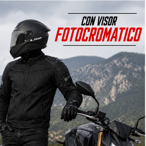 CASCO LS2 FF802 NEGRO MATE FOTOCROMATICO