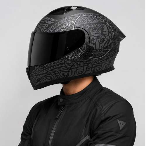 CASCO ABATIBLE K35 RUNAK NEGRO GRIS